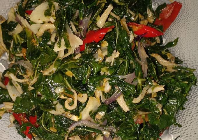 Resep Tumis daun paya jepang teri yang Lezat Sekali