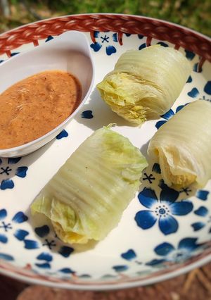 Foto resep 497 - Sawi Gulung Isi Ayam (29-CPApron2026)
