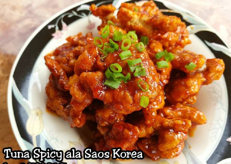 Langkah Mudah untuk Membuat Tuna Spicy Korean Sauce (Chicken Usually) Anti Gagal