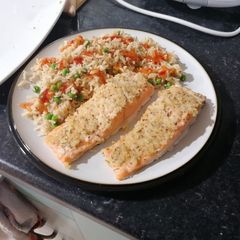 A picture of Crispy panko Salmon.