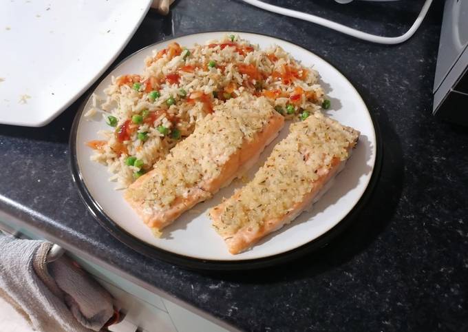Crispy panko Salmon