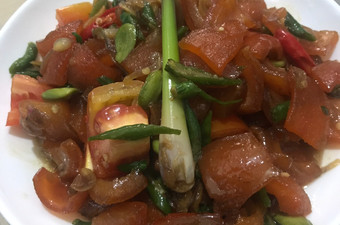 Cara Membuat Tumis kikil cabe ijo Ekonomis Untuk Dijual
