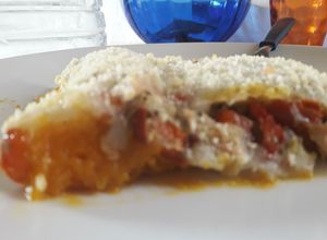 Una foto de Pastel de zapallo y pollo