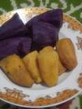 Tela Ungu dan Tela Kuning Kukus