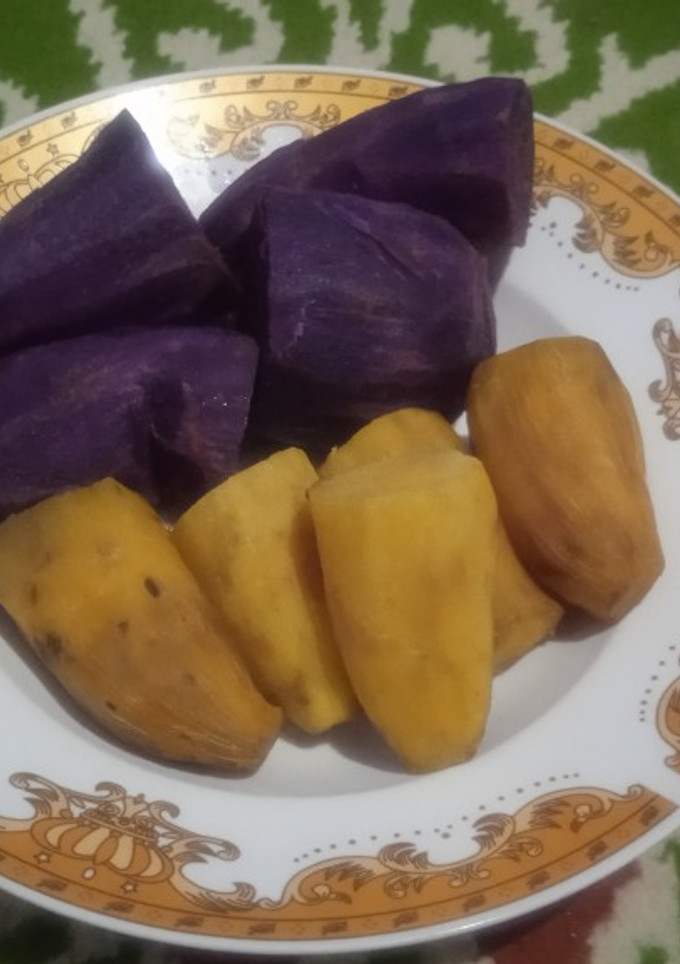 Foto resep Tela Ungu dan Tela Kuning Kukus
