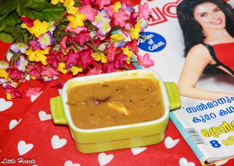 Recipe: Yummy Chakka kuru Sambar / Jackfruit Seeds & Lentils Stew