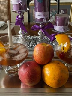 Hình của món Trà đào (peach tea).