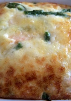 Una foto de Clafoutis de espárragos: cocina para enamorar