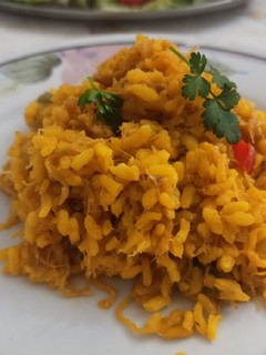 Una foto de Arroz con rape