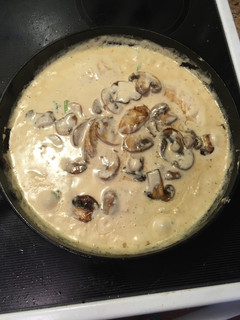 A picture of Creamy Garlic Parmesan Mushroom Chicken.