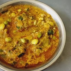 Gujarati mix beans shaak A picture of Gujarati mix beans shaak.