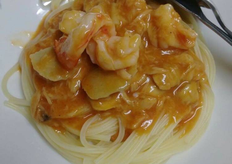Resep Spaghetti suas tuna, Enak Banget