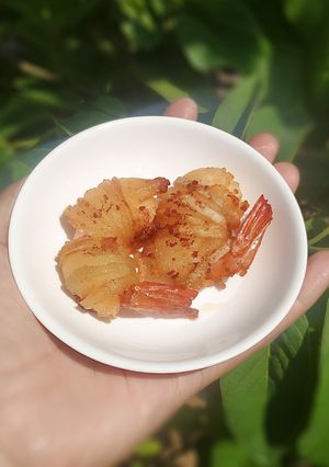 Hình của món Tôm không lối thoát - Tôm cuộn khoai tây.