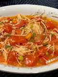 Tomato and Enoki Mushroom Stir-Fry