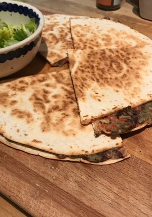 A picture of Cheesy Black Bean Quesadillas.