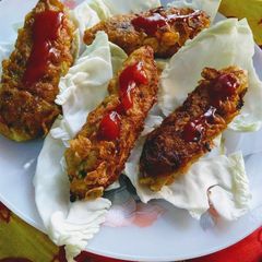 A picture of Corn flakes kababs.