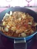 Coles con almejas y gambas por el chef David rico rico arriberer
