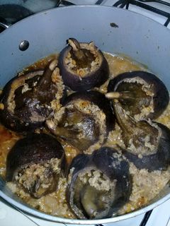 عکسی از دستور دلمه ی بادمجان