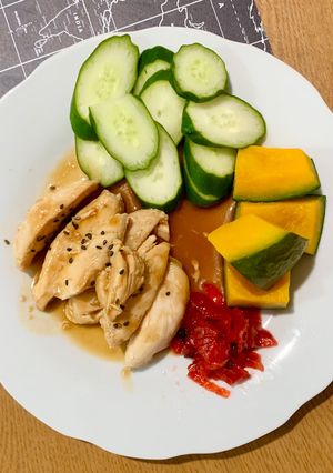 รูปของ อกไก่ย่างซอสเทอริยากิ ปรุงน้อย