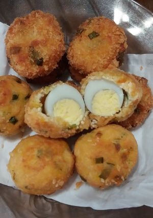 Foto resep Perkedel tahu isi telur puyuh mpasi 1+