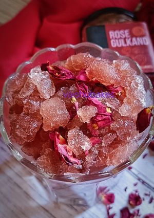 A picture of Gulkand and Kokum Sorbet.