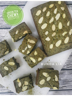 Foto resep Green Tea Chewy Brownie