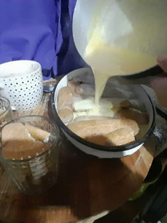 Una foto de Postre de vainillas con flan