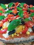 Pizza vegana con harina integral