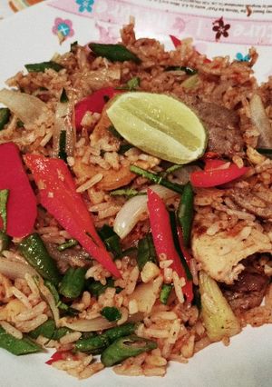 รูปของ ข้าวผัดพริกแกงมัสมั่น