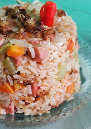 Foto resep Nasi telur rice cooker