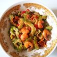 Pare udang masak pedas
