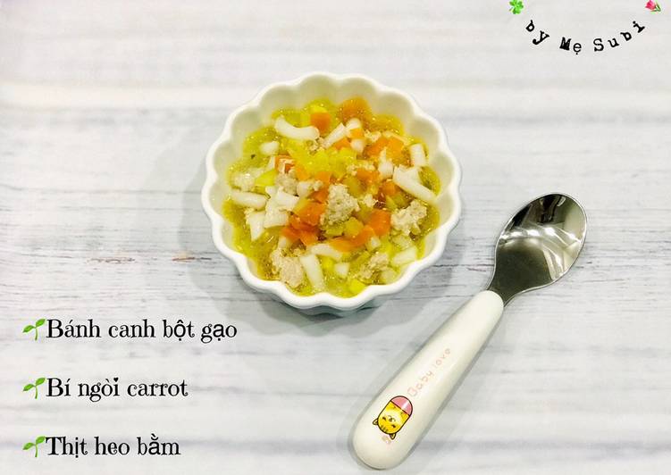 Bánh canh bột gạo carrot bí ngòi thịt bằm