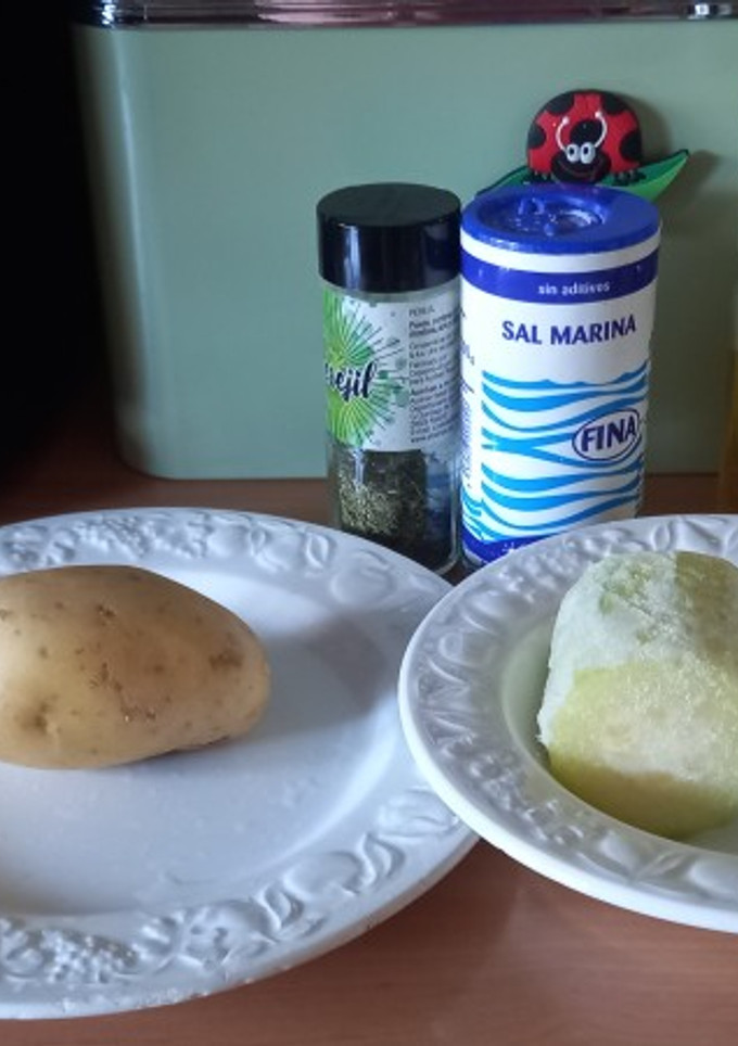Una foto de 185. Puré de patata y calabacín