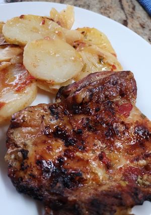 Una foto de Pollo deshuesado al horno