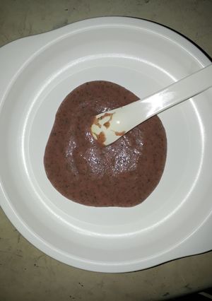Foto resep Bubur beras merah putih with Dori mpasi 7+