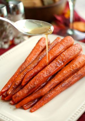 A picture of Baked Cinnamon Carrots.