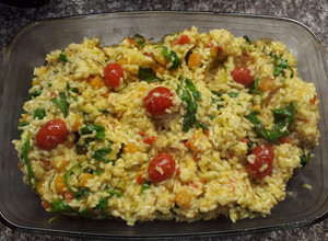 Una foto de Risotto de verduras