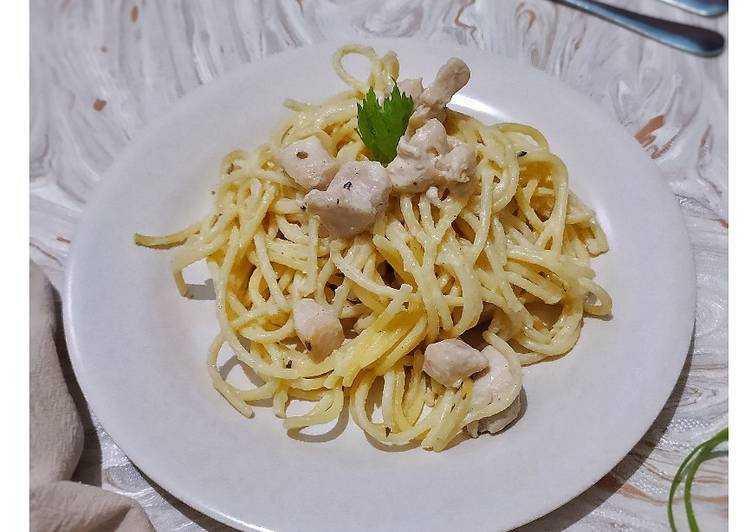Resep Spaghetti carbonara (ayam fillet), Sempurna