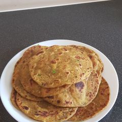 A picture of Avocado parathas...