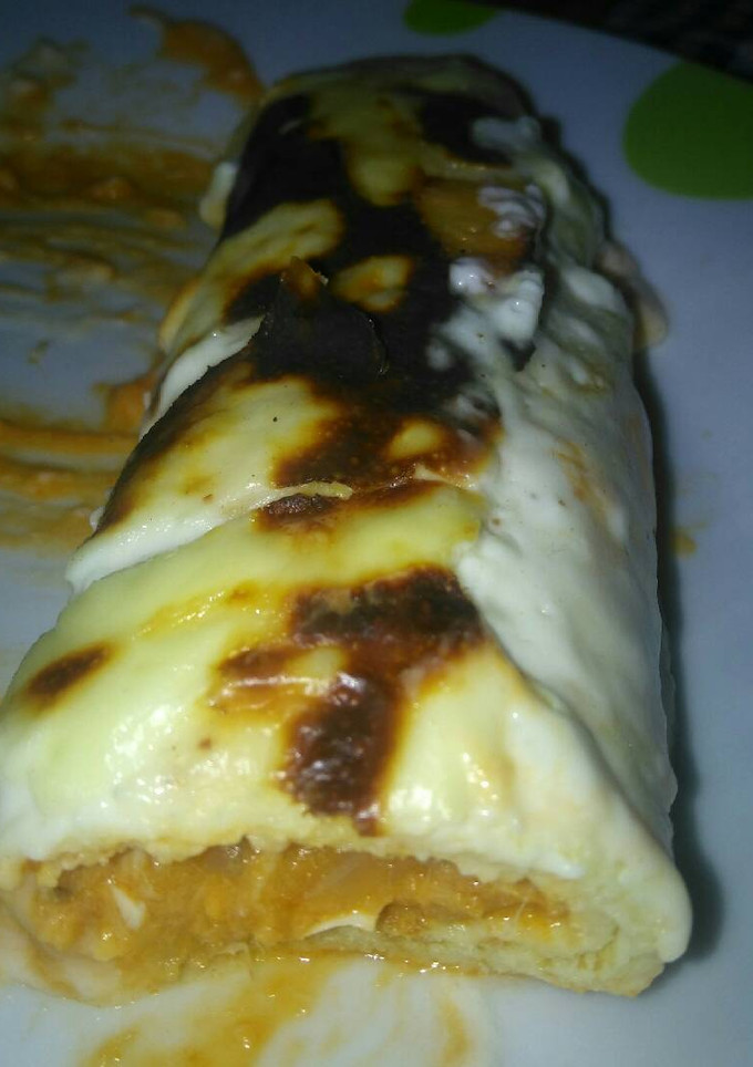 Una foto de Creps canelones de atún y huevo cocido
