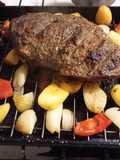 Picana al horno sobre colchón de verduras