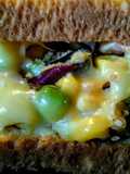 SANDWICHES Rellenos de Tocineta y Vegetales con Queso Holandés.!