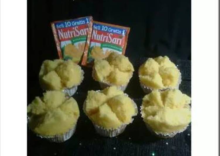 Cara meracik Bolu Kukus Nutrisari Jeruk (Eggless &amp; No Mixer) Anti Gagal