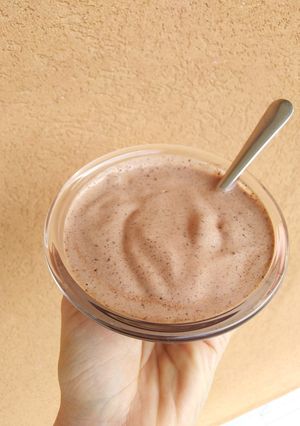 Foto di Finto gelato al cioccolato. Smoothie