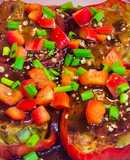 Cà Tím, Đậu Hũ, Cà Rốt Áp Chảo Sốt Dầu Hào