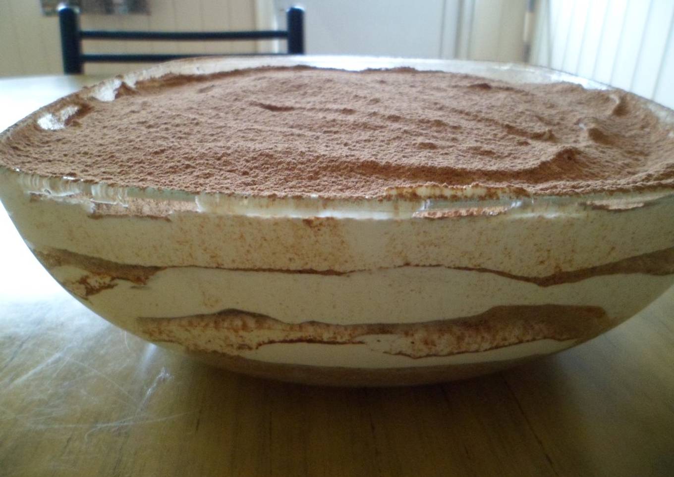 Tiramisú sin huevos