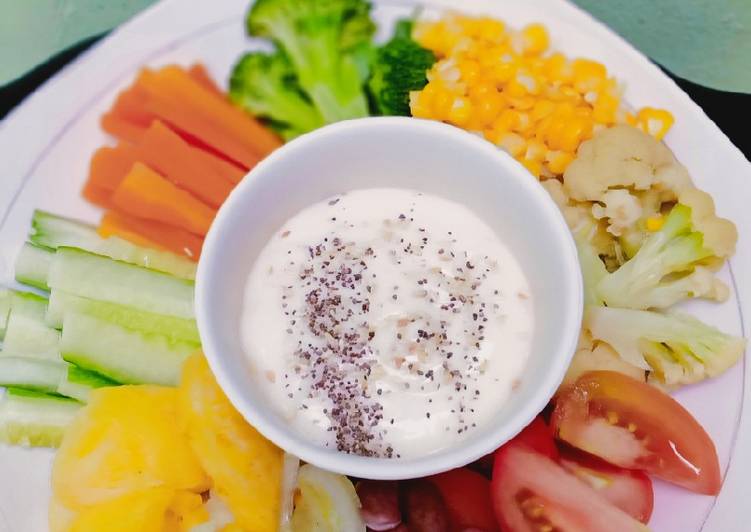 Resep Mixed Vegies&amp;Fruits Salad (salad sayur dan buah) Lezat