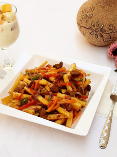 A picture of Fried veggies yam.