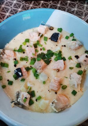 รูปของ ไข่ตุ๋นแซลม่อน
