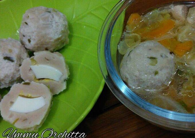 Resep Sop Bakso Ayam  isi  Telur  oleh Mom Of OMV Cookpad